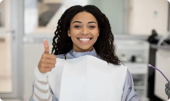Smiling patient after dental treatment